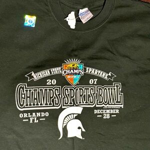 NWT Michigan State Champ’s Sports Bowl in Orlando, FL 2007 green tee